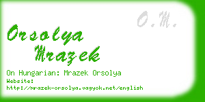 orsolya mrazek business card